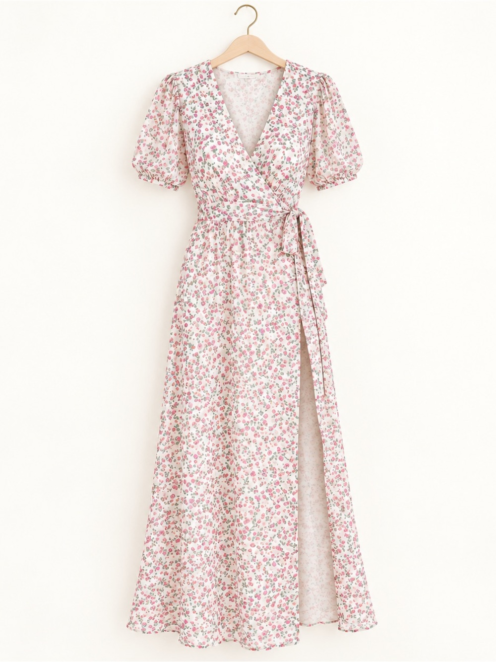 NWOT Lovers + Friends Floral Wrap Maxi Floral Dress Size M